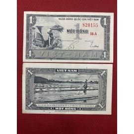 1 Đồng 1955 - Đập lúa-South Vietnam 1 Dong 1955 -Thresh