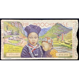Vé số Đông Dương năm 1941  - Series C- Sử dụng 3 Nước -Việt Nam - Laos - Campuchia- Indochina Lotter