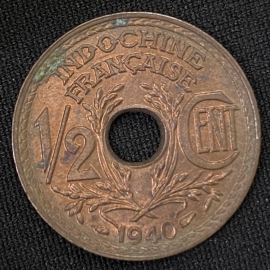 1/2 cent 1940 - Coins of French Indochina