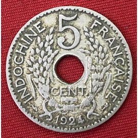 5 cent 1924 - Coins of French Indochina