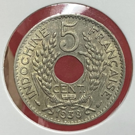 5 cent 1938 - Coins of French Indochina