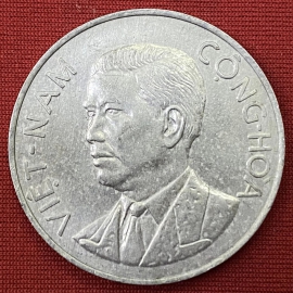 50 xu 1960 - VNDCCH - president Ngô Đình Diệm - South Vietnam Coins