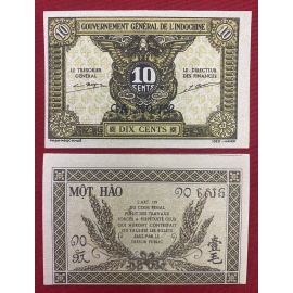 French Indochina - 10 cents 1942 - Hoa văn -French Indochina - 10 cents 1942 - Pattern