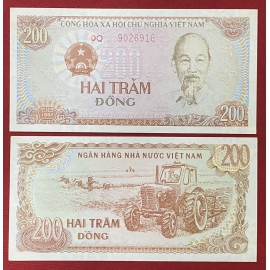 Việt Nam - 200 đồng 1987 - Máy cày -Vietnam - 200 VND 1987 - Tractor