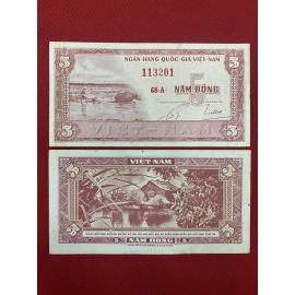 5 Đồng 1955 -Trâu nước -South Vietnam 5 Dong 1955 -Buffalo