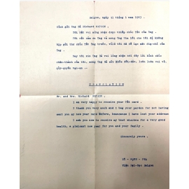  Thư chúc Tết năm 1963 từ Saigon