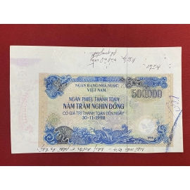 Giấy mẫu in thử - 500.000 đồng - Test sample paper - 500,000 VND