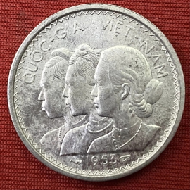 10 su 1953 - VNDCCH - Ba cô - South Vietnam Coins 